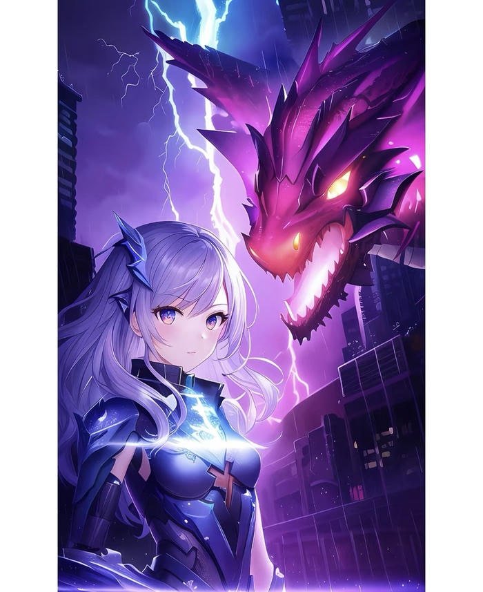 Ảnh kỵ sĩ rồng anime lửa cháy