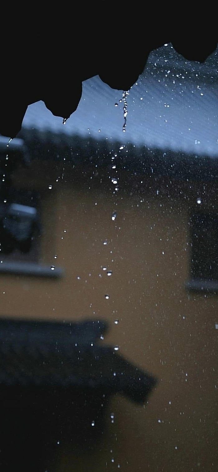 Ảnh mưa lãng mạn ánh sáng mờ