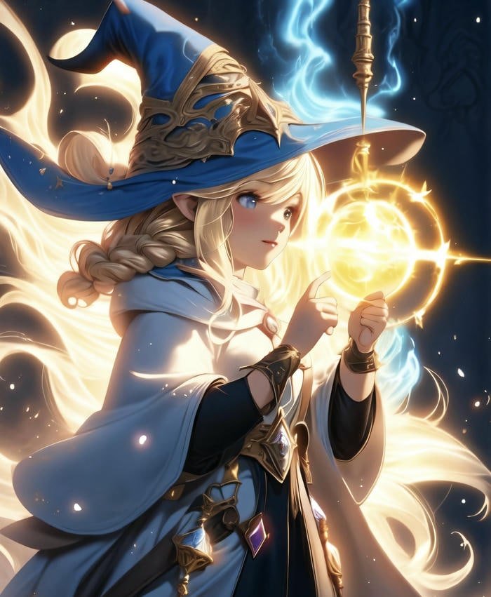 Ảnh nền anime fantasy ánh sáng kỳ ảo