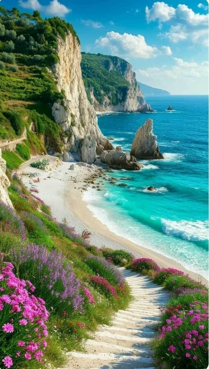 Ảnh nền bãi biển nhiệt đới tự nhiên