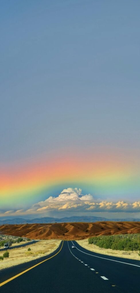 Ảnh nền cầu vồng rực rỡ lung linh