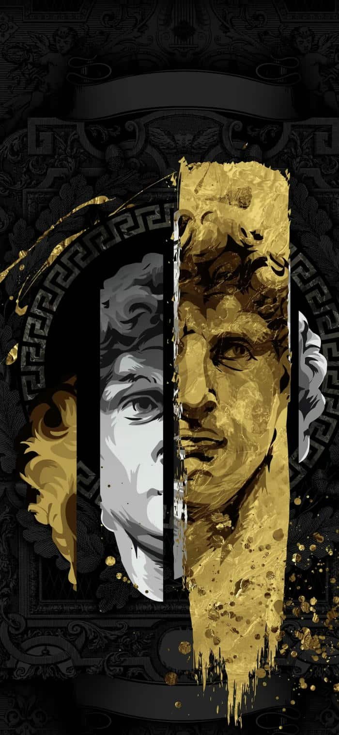 Ảnh nền đen vàng sang trọng bố cục tinh xảo