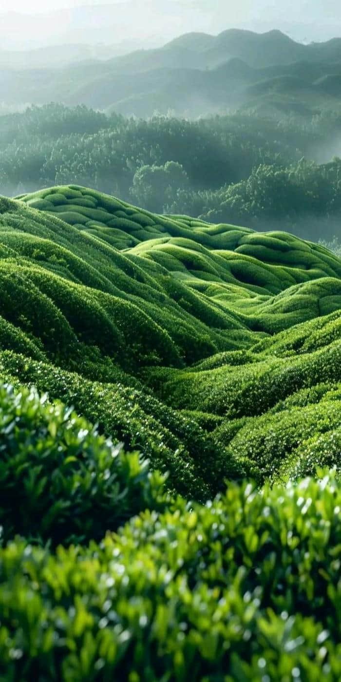 Ảnh nền đồi chè xanh yên ả