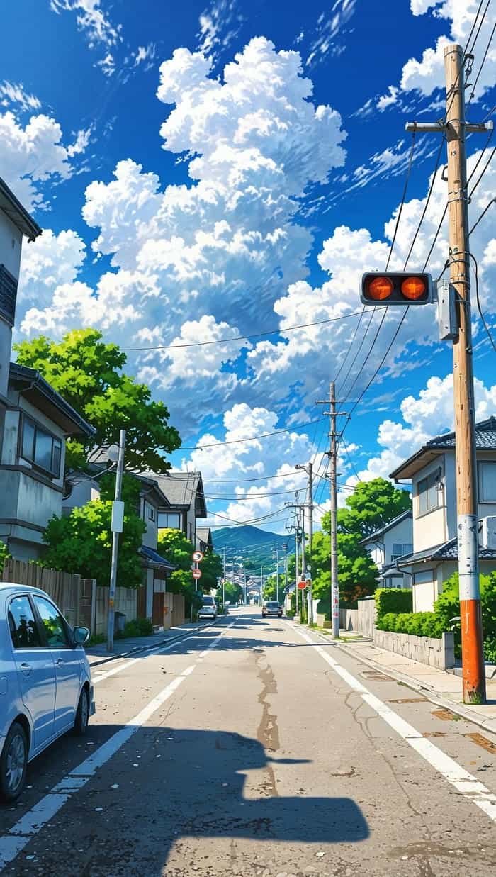 Ảnh nền đường phố Nhật Bản anime
