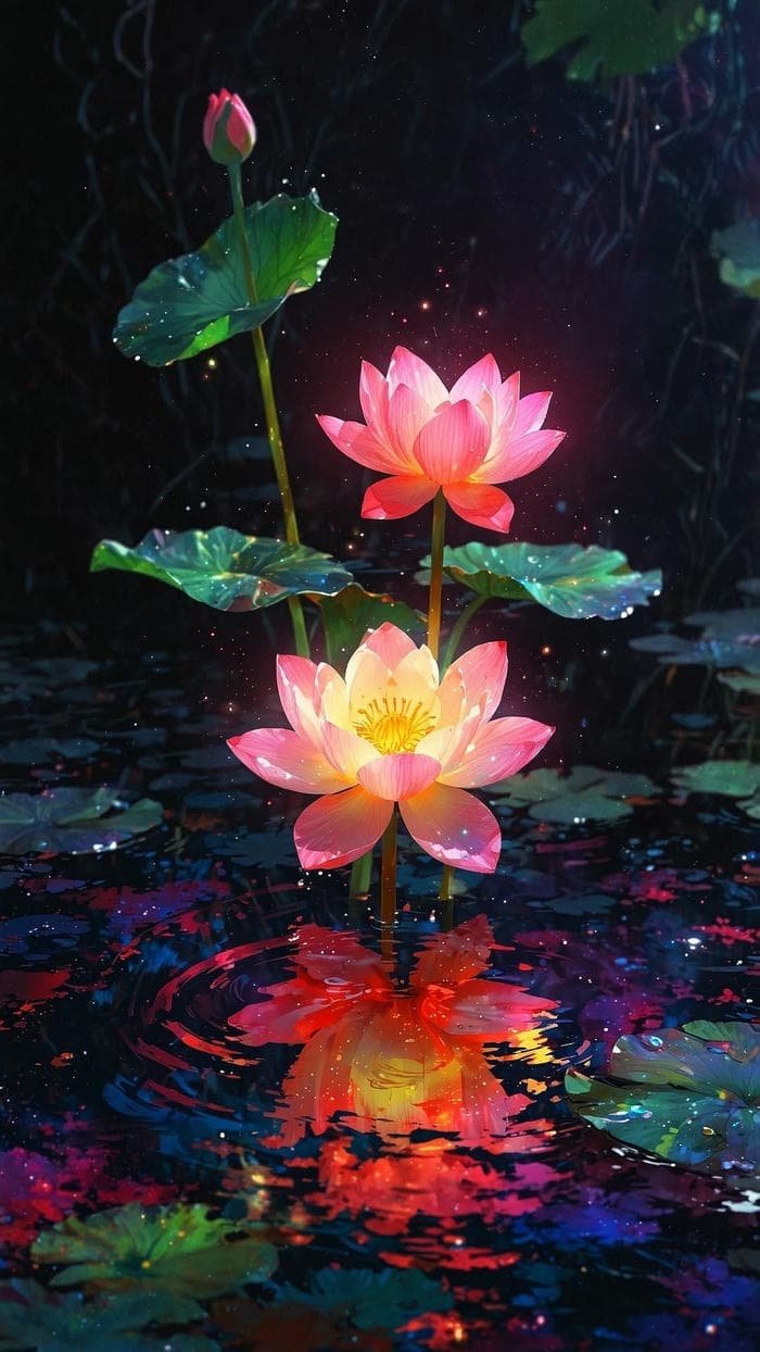 Ảnh nền hoa sen đẹp dịu dàng thắm thiết