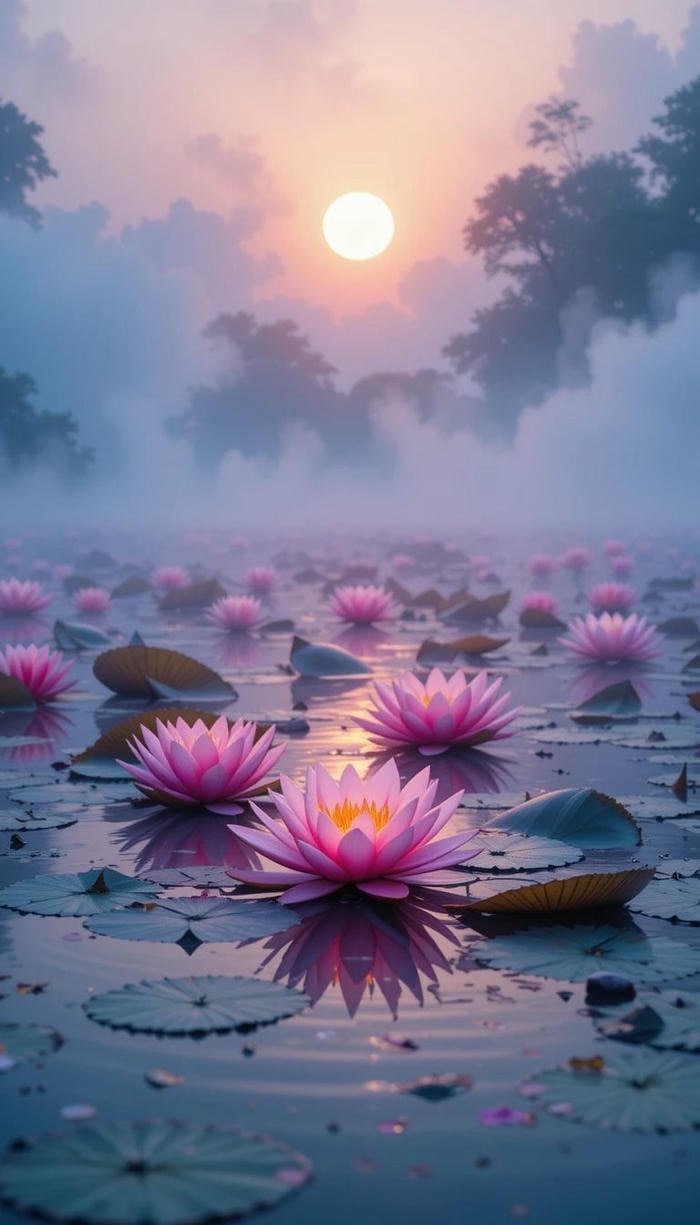 Ảnh nền hoa sen đẹp nghệ thuật