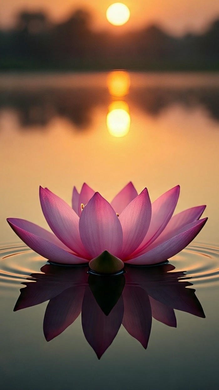 Ảnh nền hoa sen đẹp phong cảnh