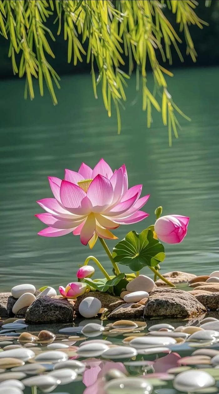 Ảnh nền hoa sen đẹp tĩnh lặng