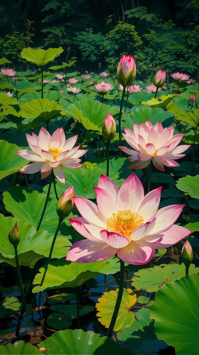 Ảnh nền hoa sen đẹp tinh tế