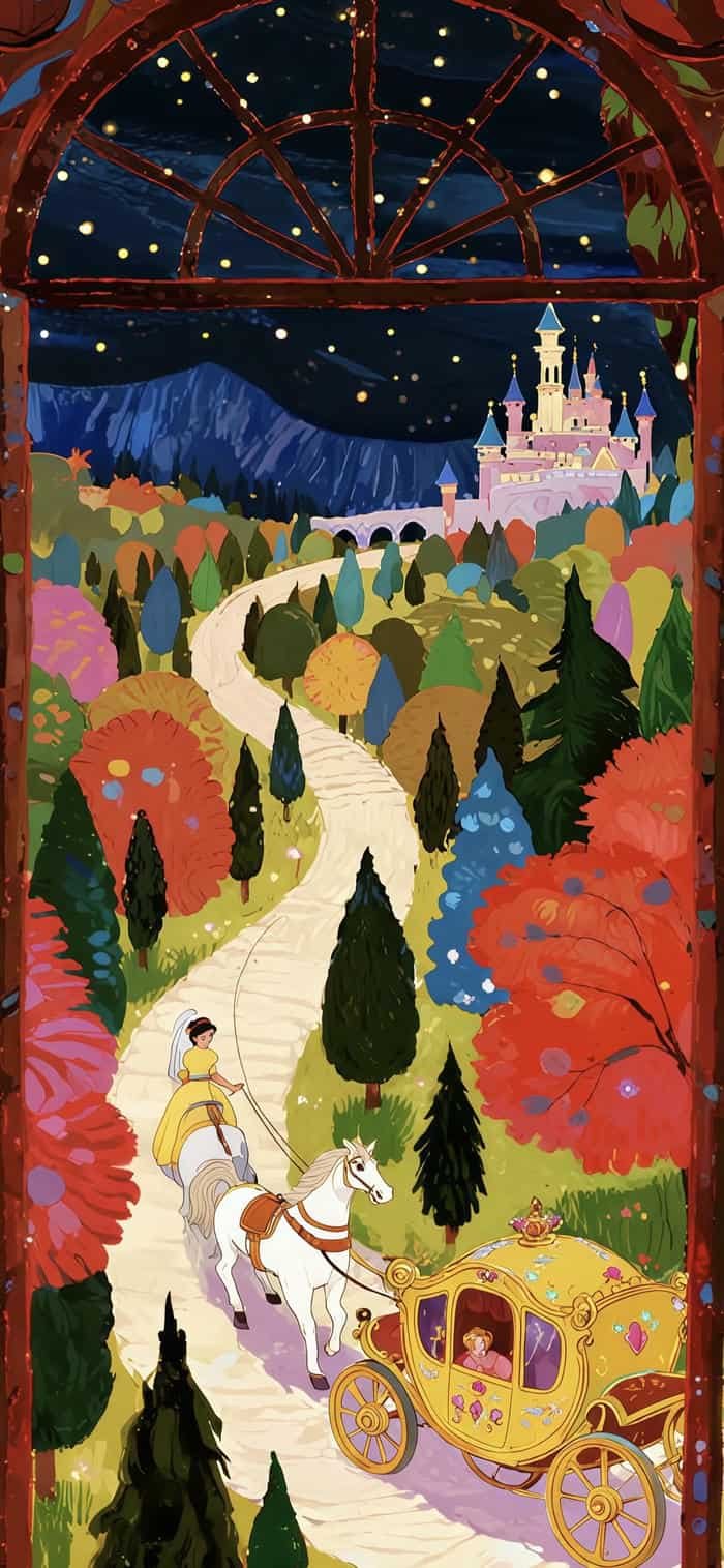 Ảnh nền lâu đài cổ tích bí ẩn