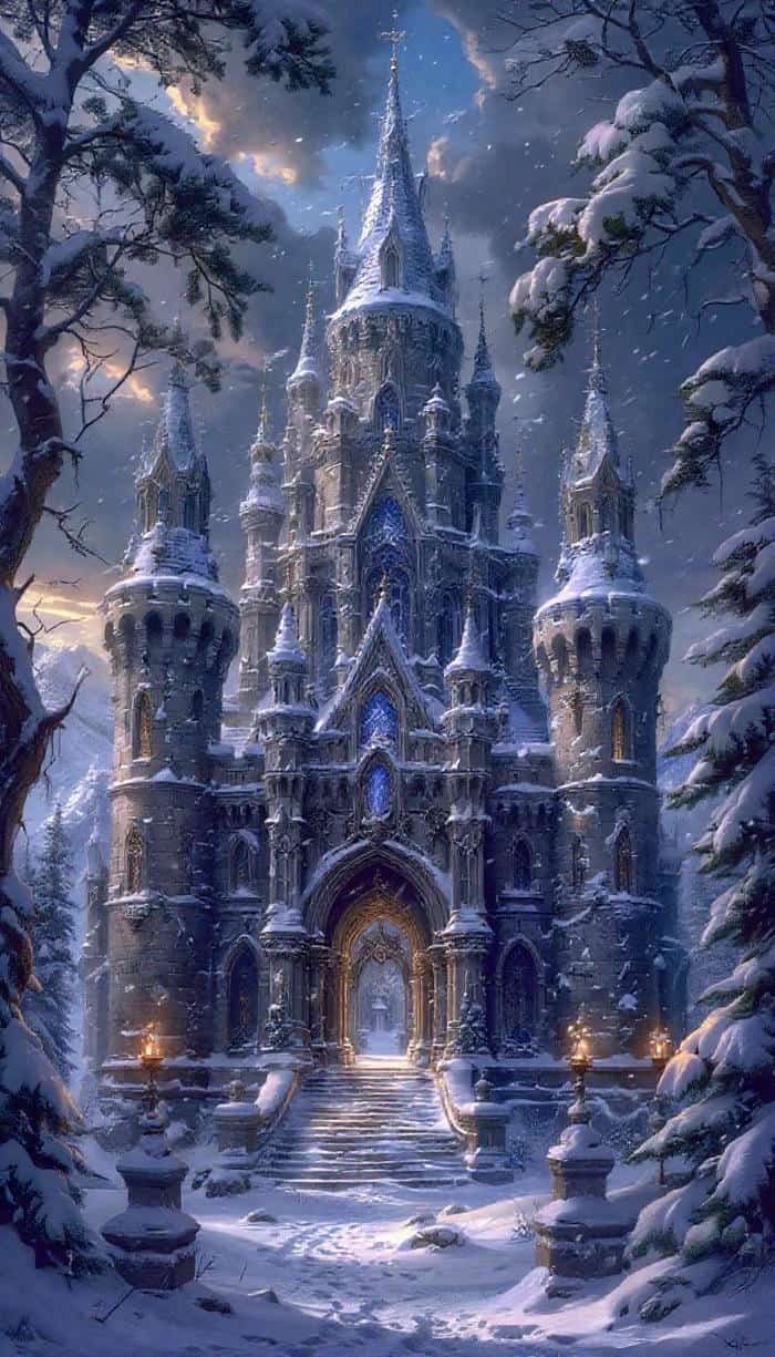Ảnh nền lâu đài cổ tích fantasy đẹp