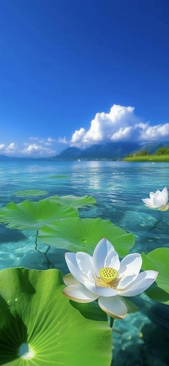 Ảnh nền mặt hồ yên bình an nhiên