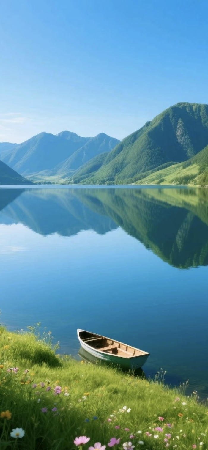 Ảnh nền mặt hồ yên bình thiên nhiên