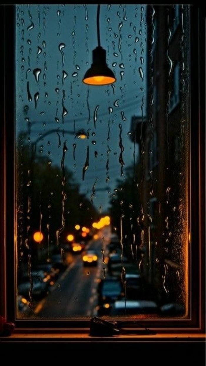Ảnh nền mưa lãng mạn dịu nhẹ