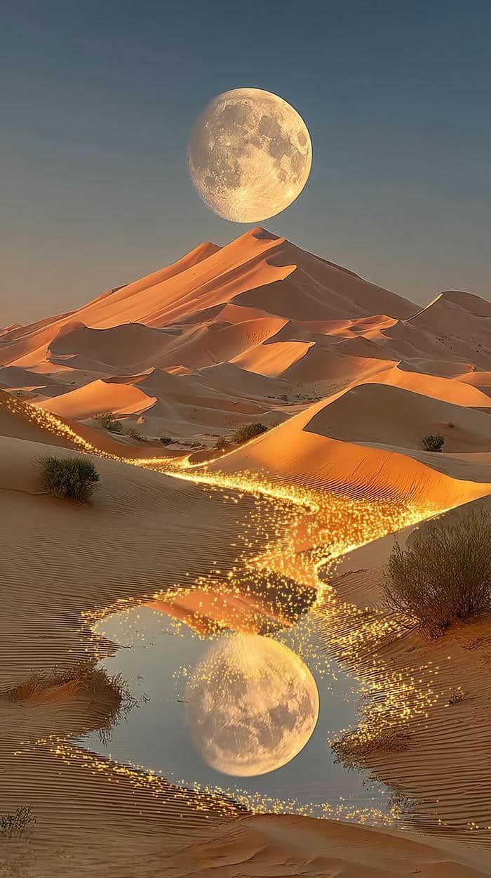 Ảnh nền sa mạc hoang vu ánh sáng