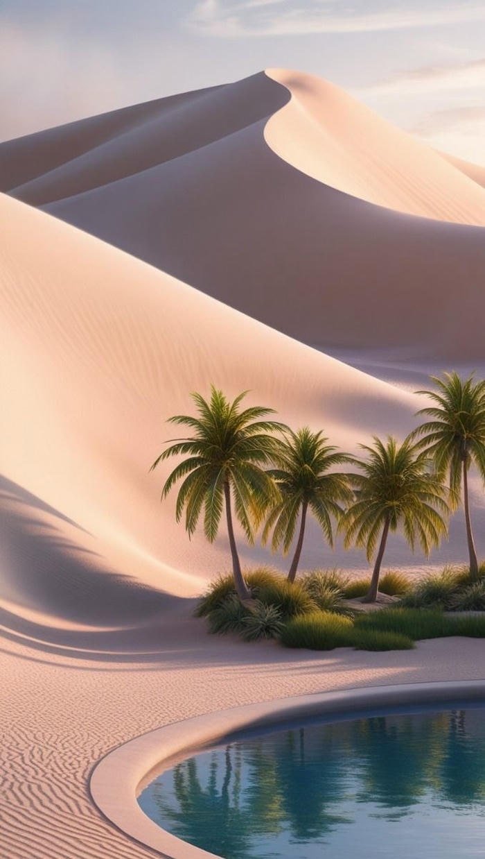 Ảnh nền sa mạc hoang vu chiều muộn