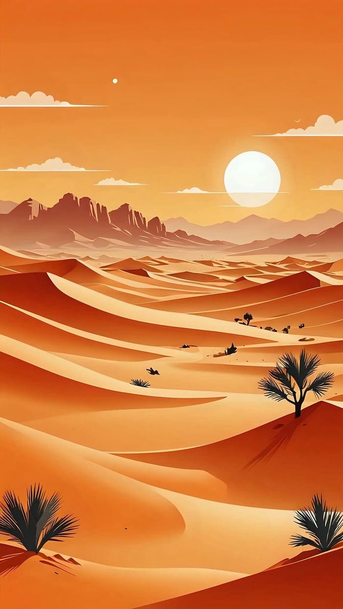 Ảnh nền sa mạc hoang vu mênh mang