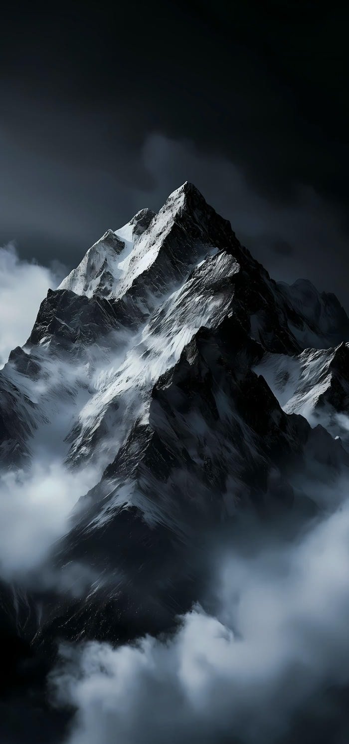 Ảnh nền tối sang trọng mây đồi núi