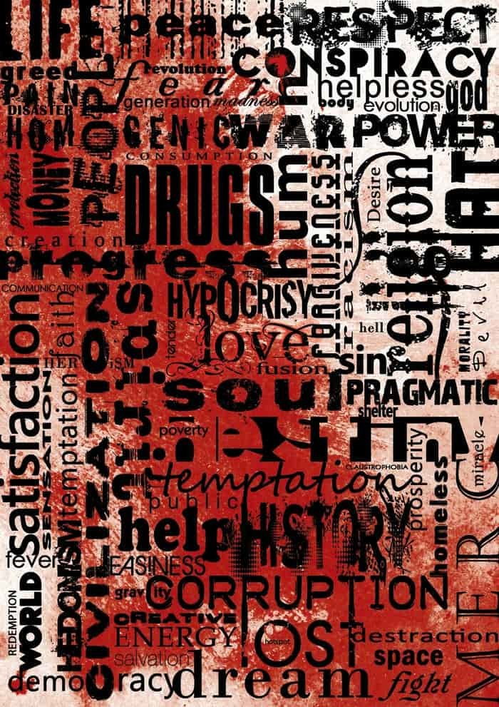 Ảnh nền typography nghệ thuật ấn tượng