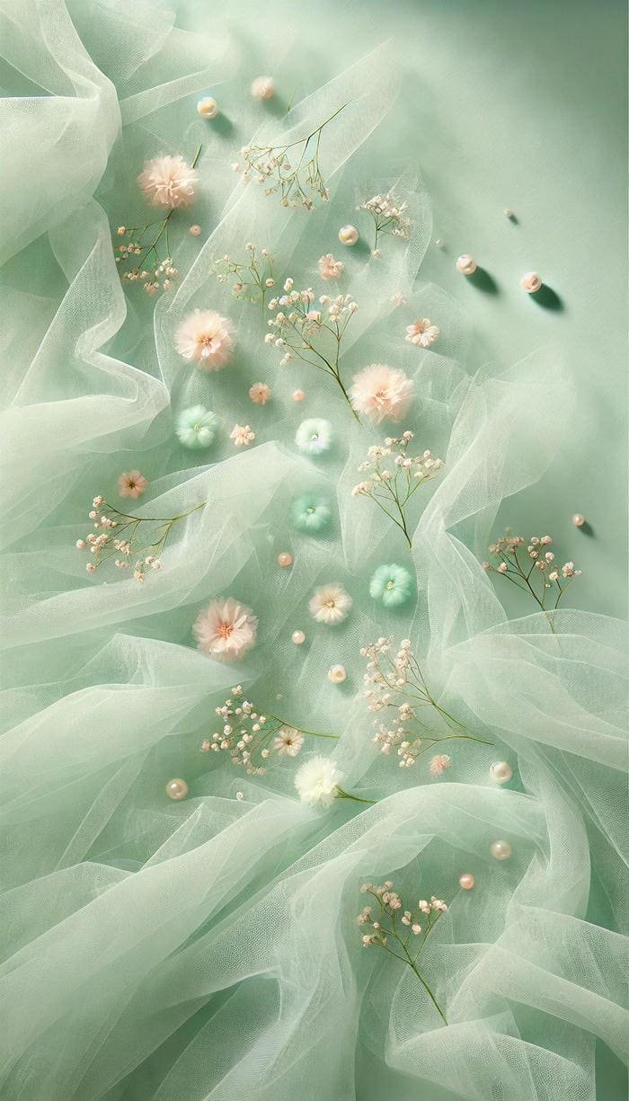 Ảnh nền xanh ngọc kèm hoa đẹp