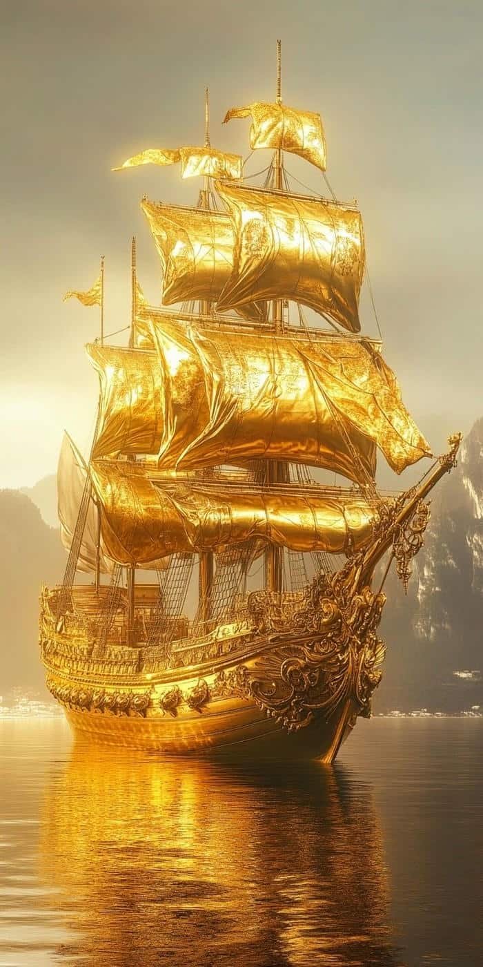 Ảnh phong thuỷ thuyền buồm hút lộc ấn tượng