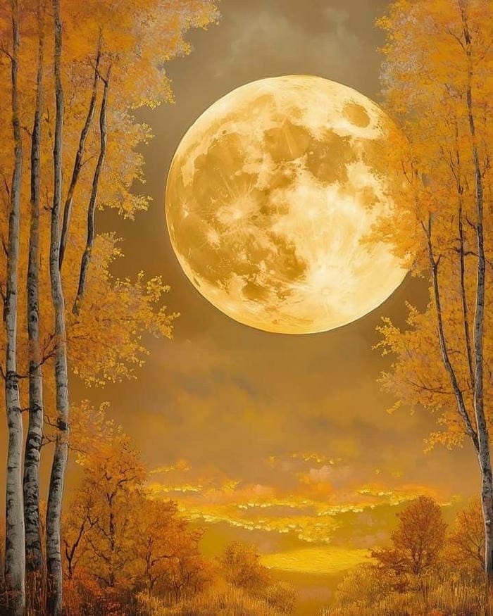 Ảnh phong thủy trăng tròn cảm xúc