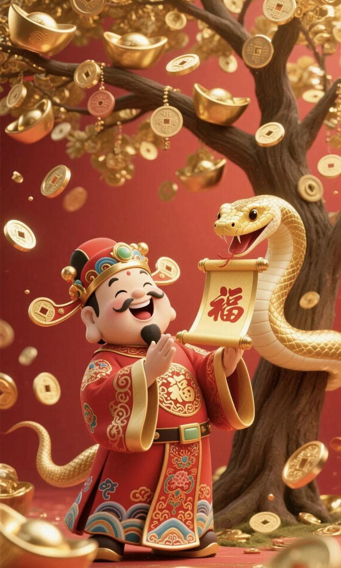 Ảnh phong thuỷ tượng thần phúc đẹp