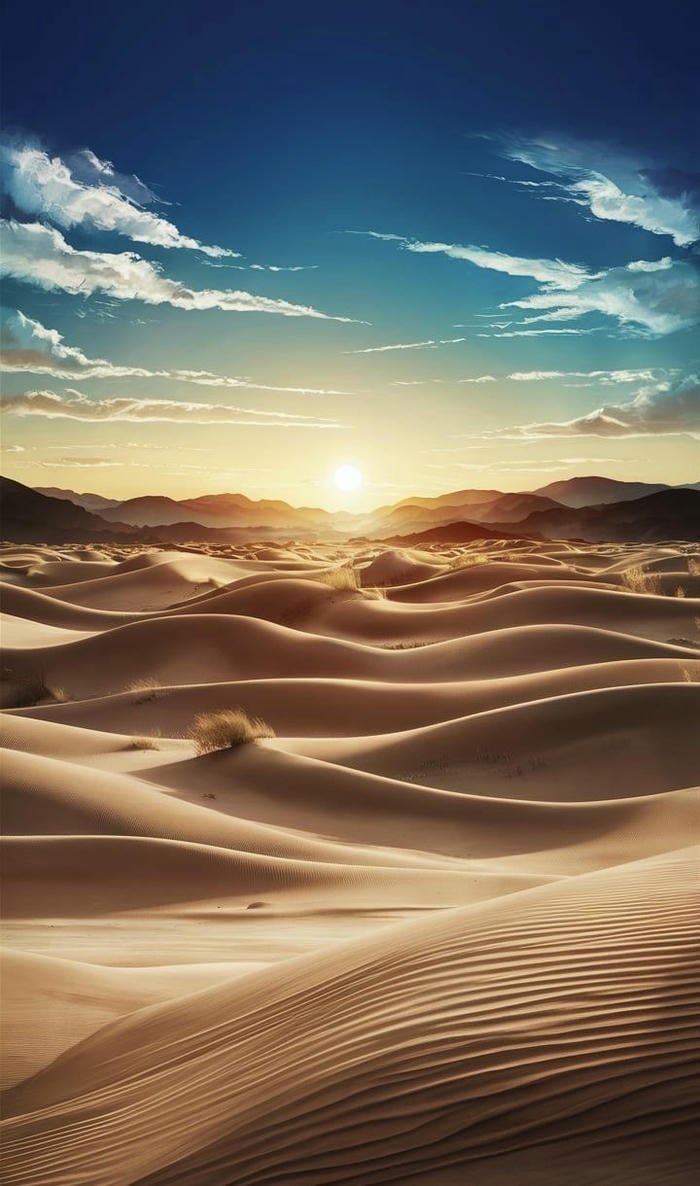 Ảnh sa mạc hoang vu ánh nắng