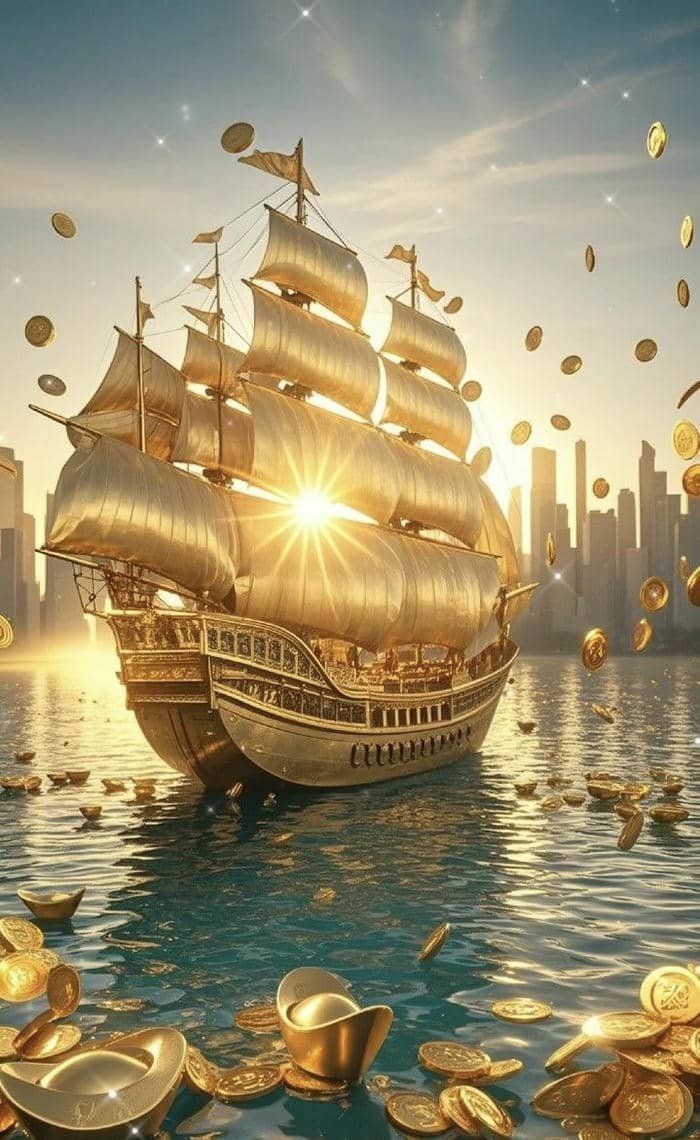 Ảnh thuyền buồm phong thuỷ rước lộc thanh lịch