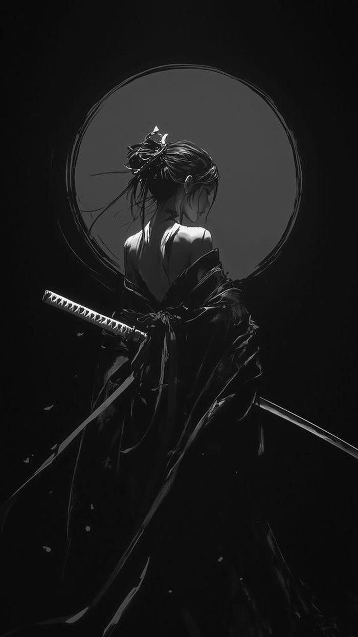 Anime chiến binh bóng tối nền đen