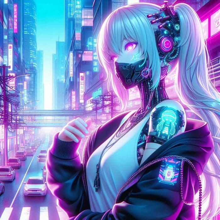 Anime cyberpunk hình ảnh hiện đại
