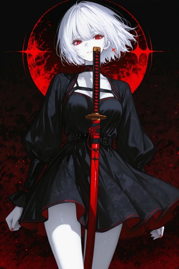 Anime nữ chiến binh bóng tối ngầu lạ