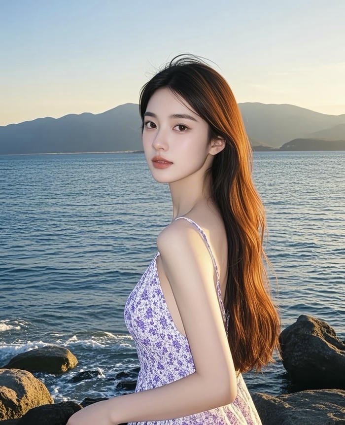 Avatar girl xinh nhẹ nhàng ánh mắt trong