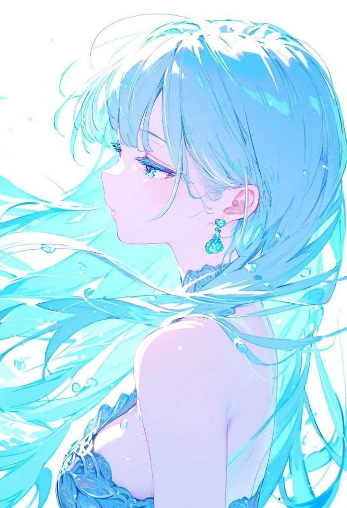 Avatar xanh dương đẹp hiện đại nhẹ