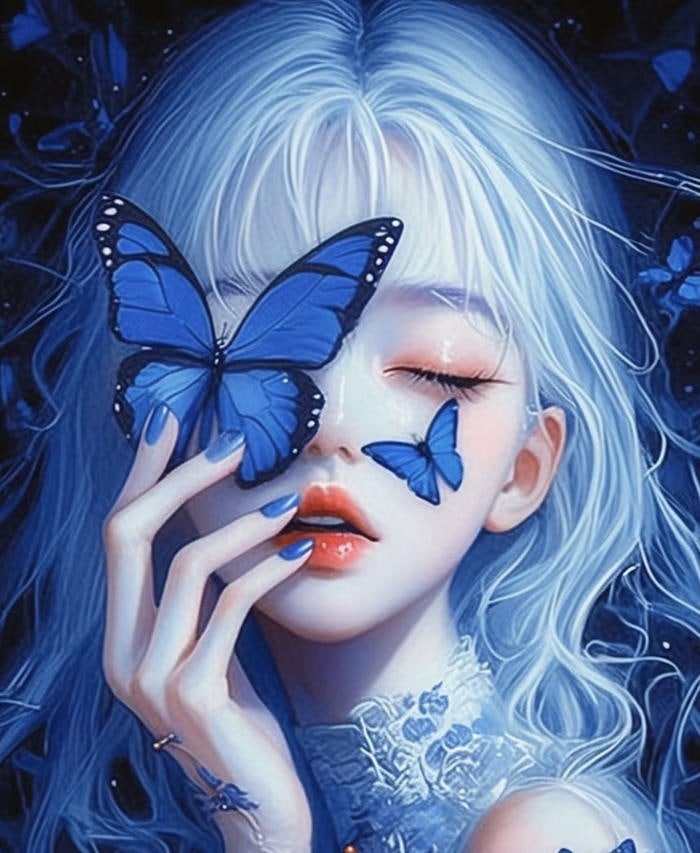 Avatar xanh dương đơn giản đẹp tinh tế