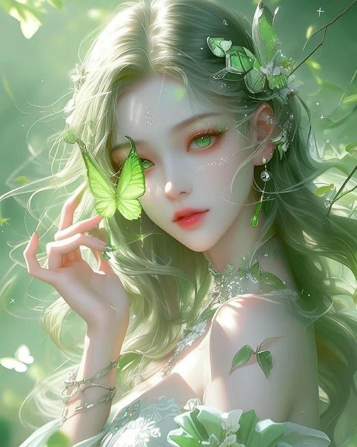 Avatar xanh lá đơn giản tinh tế đẹp