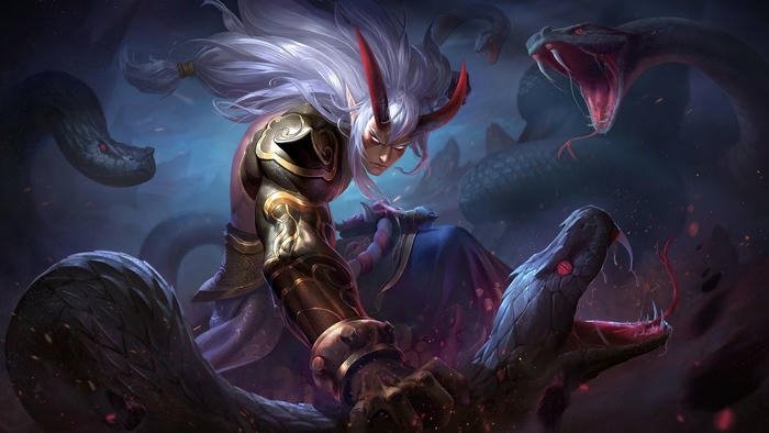 Chiến binh anime bóng tối mặc áo giáp