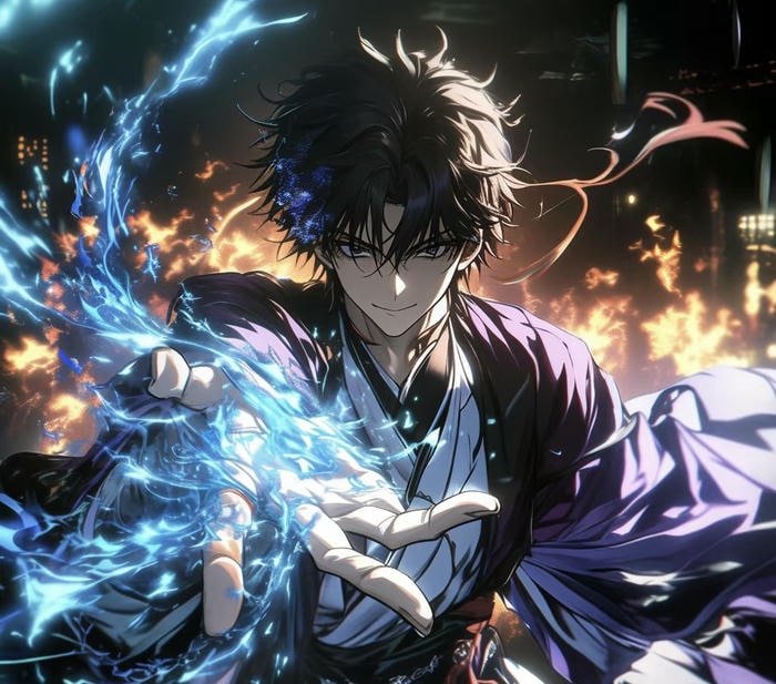 Hình ảnh anime cậu bé phép thuật đôi mắt sáng