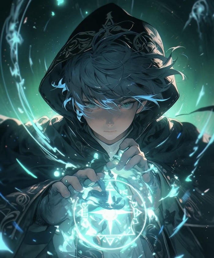 Hình ảnh anime cậu bé phép thuật giữa trời sao