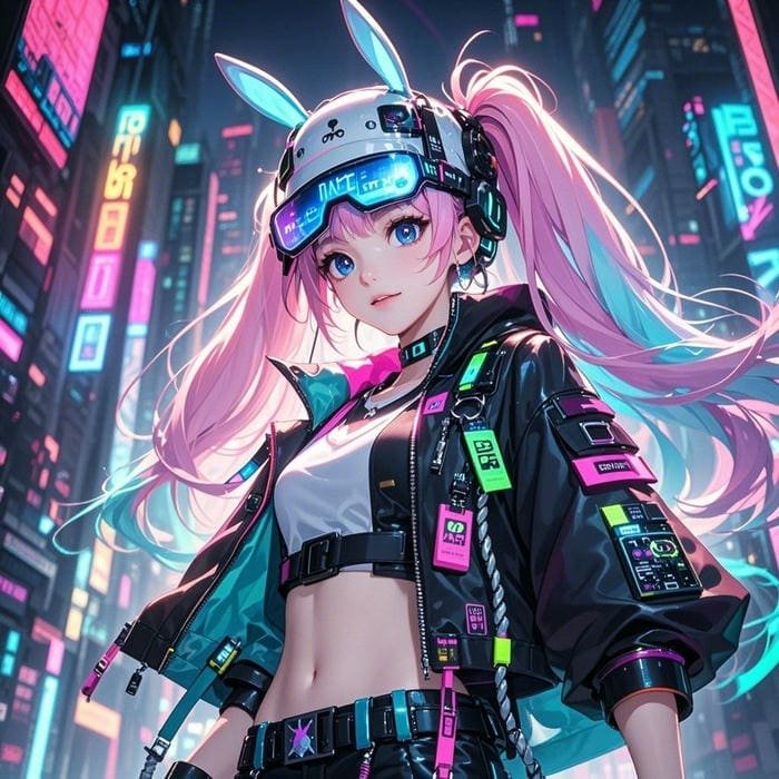 Hình ảnh anime cyberpunk tương lai
