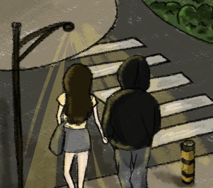 Hình ảnh anime đôi lãng mạn cạnh hồ nước