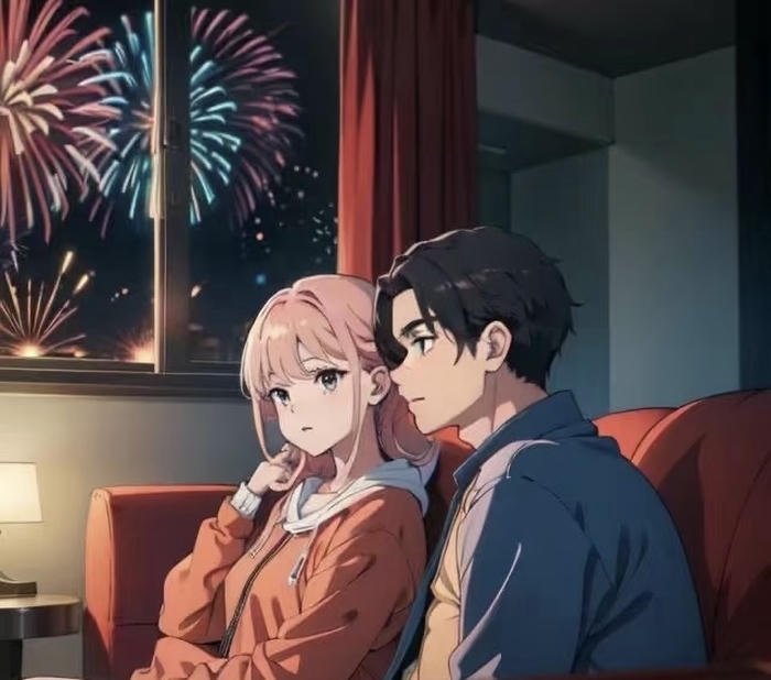 Hình ảnh anime đôi lãng mạn tạo cảm xúc