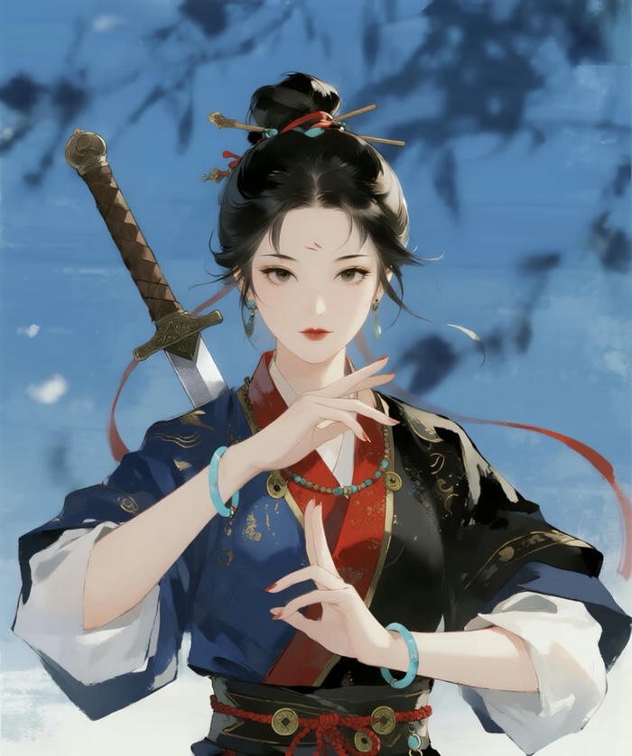 Hình ảnh anime nữ kiếm sĩ lạnh lùng uy nghiêm vô cùng