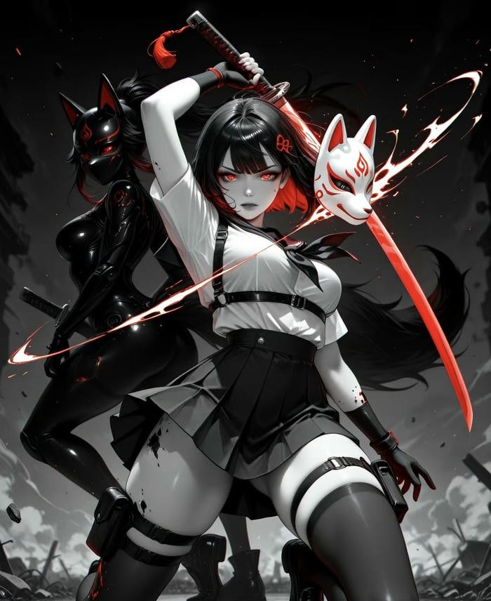 Hình ảnh anime nữ kiếm sĩ