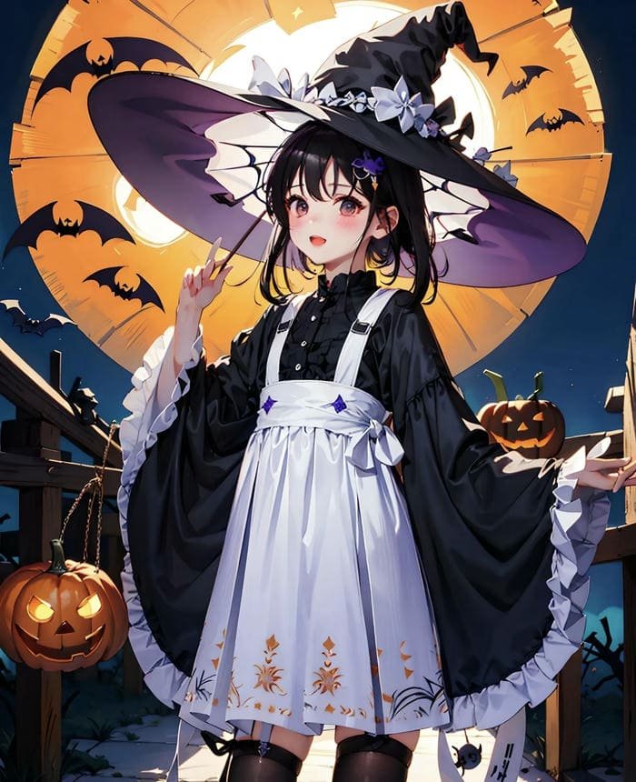 Hình ảnh anime phù thủy dễ thương tạo phép đẹp