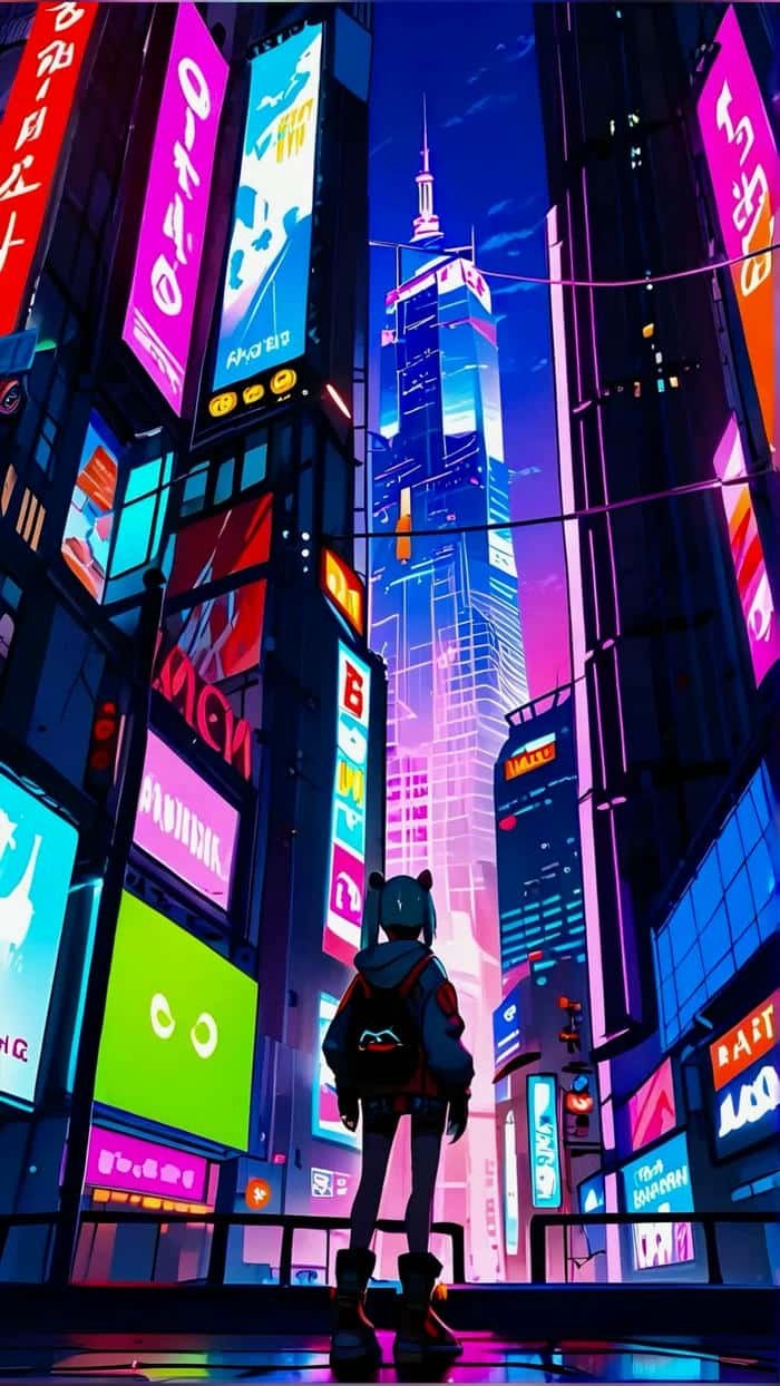 Hình ảnh anime thế giới tương lai đẹp lấp lánh