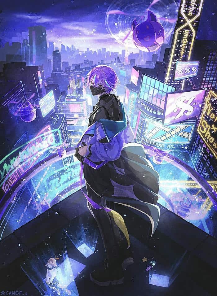 Hình ảnh anime thế giới tương lai độc lạ tươi sắc