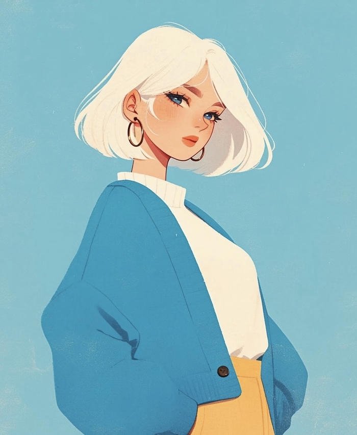 Hình ảnh avatar tối giản một màu thuần