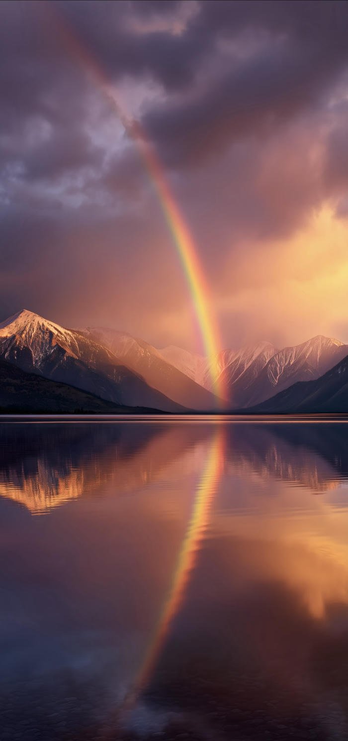 Hình ảnh cầu vồng rực rỡ đẹp