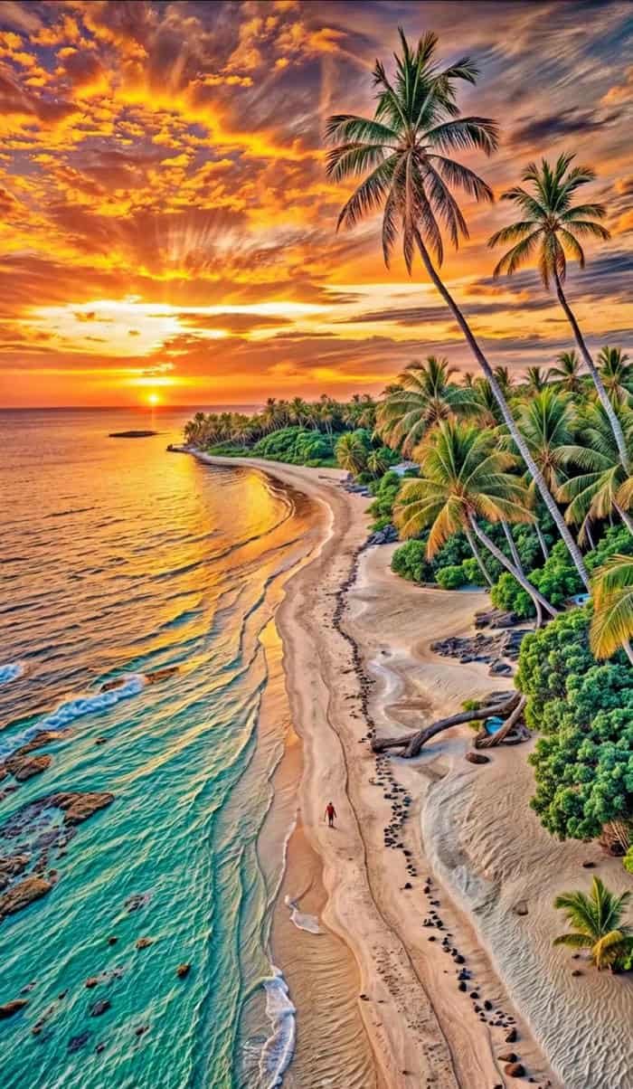 Hình ảnh nền bãi biển nhiệt đới rộng